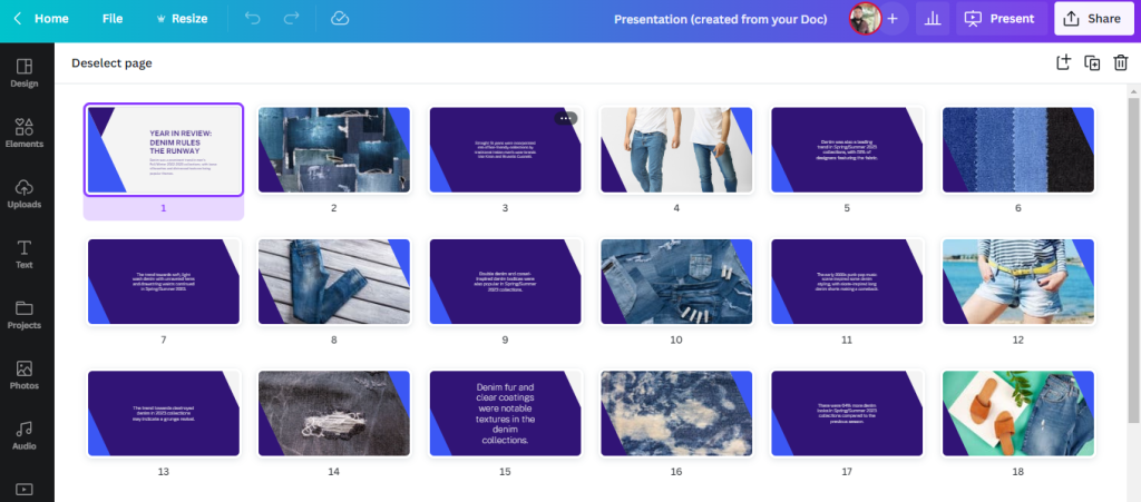 make presentation in canva with chatgpt 
