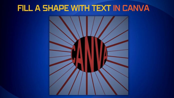 how to fill a shape with text in canva