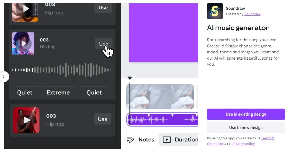 Sounddraw in canva